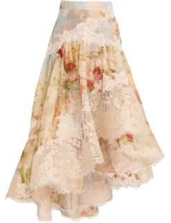 ZIMMERMANN Skirts<Luminosity Lace Spliced Skirt
