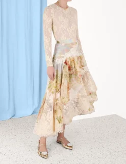 ZIMMERMANN Luminosity<Luminosity Lace Spliced Skirt