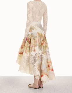 ZIMMERMANN Luminosity<Luminosity Lace Spliced Skirt
