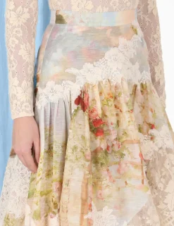 ZIMMERMANN Luminosity<Luminosity Lace Spliced Skirt