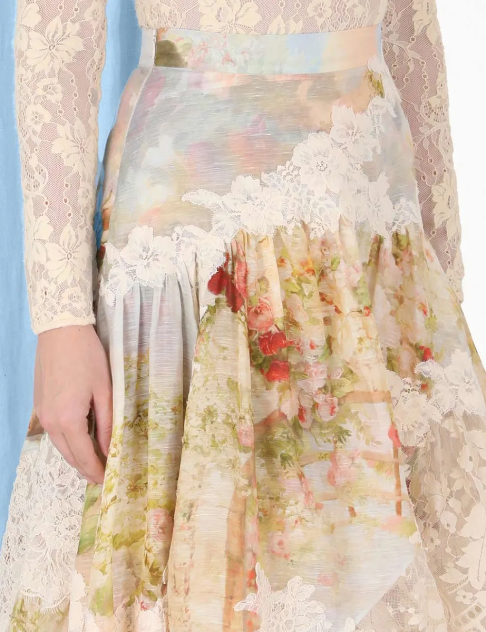 ZIMMERMANN Clothing<Luminosity Lace Spliced Skirt