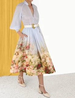 ZIMMERMANN In Denim<Luminosity Lantern Blouse