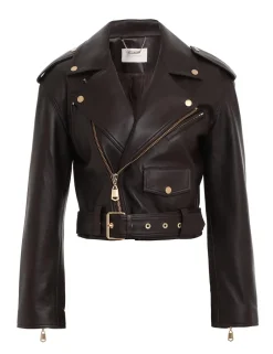 ZIMMERMANN Jackets & Coats<Luminosity Leather Biker