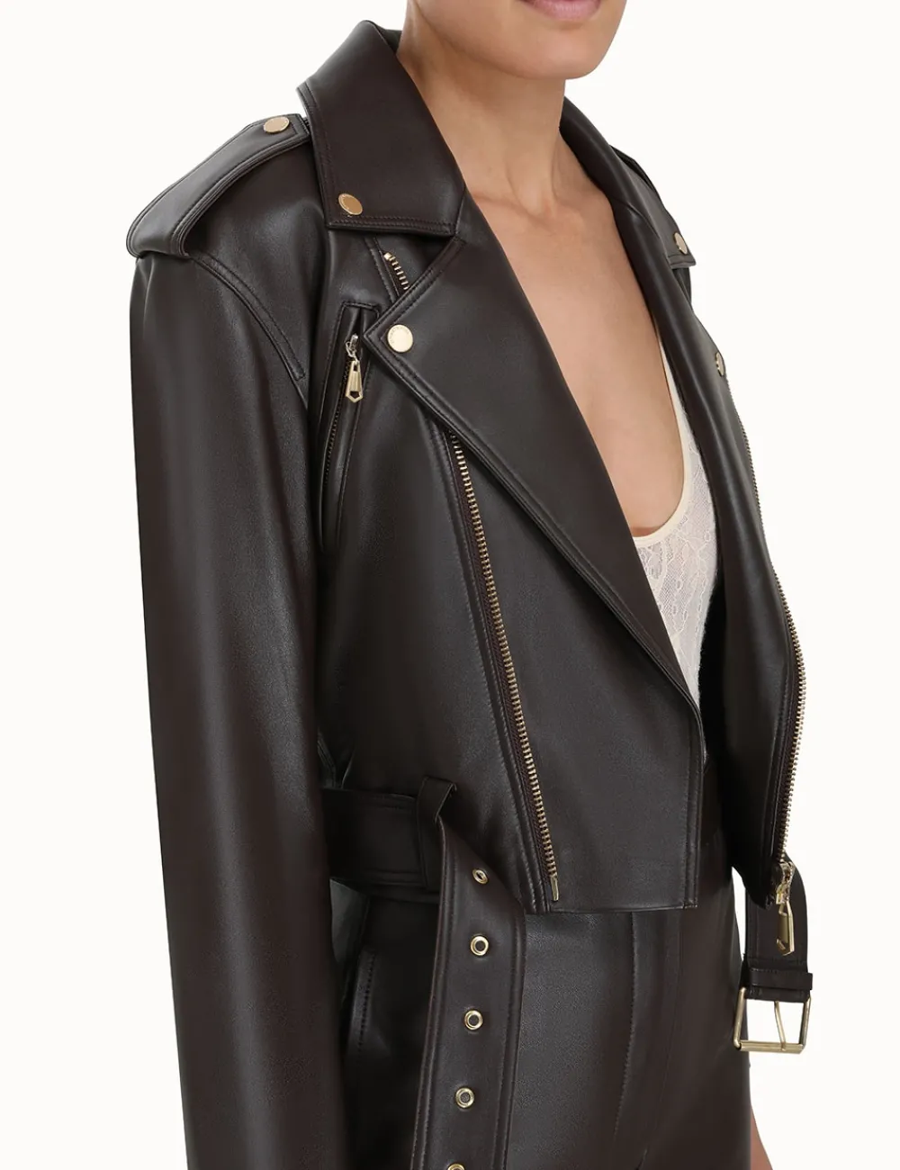ZIMMERMANN Jackets & Coats<Luminosity Leather Biker