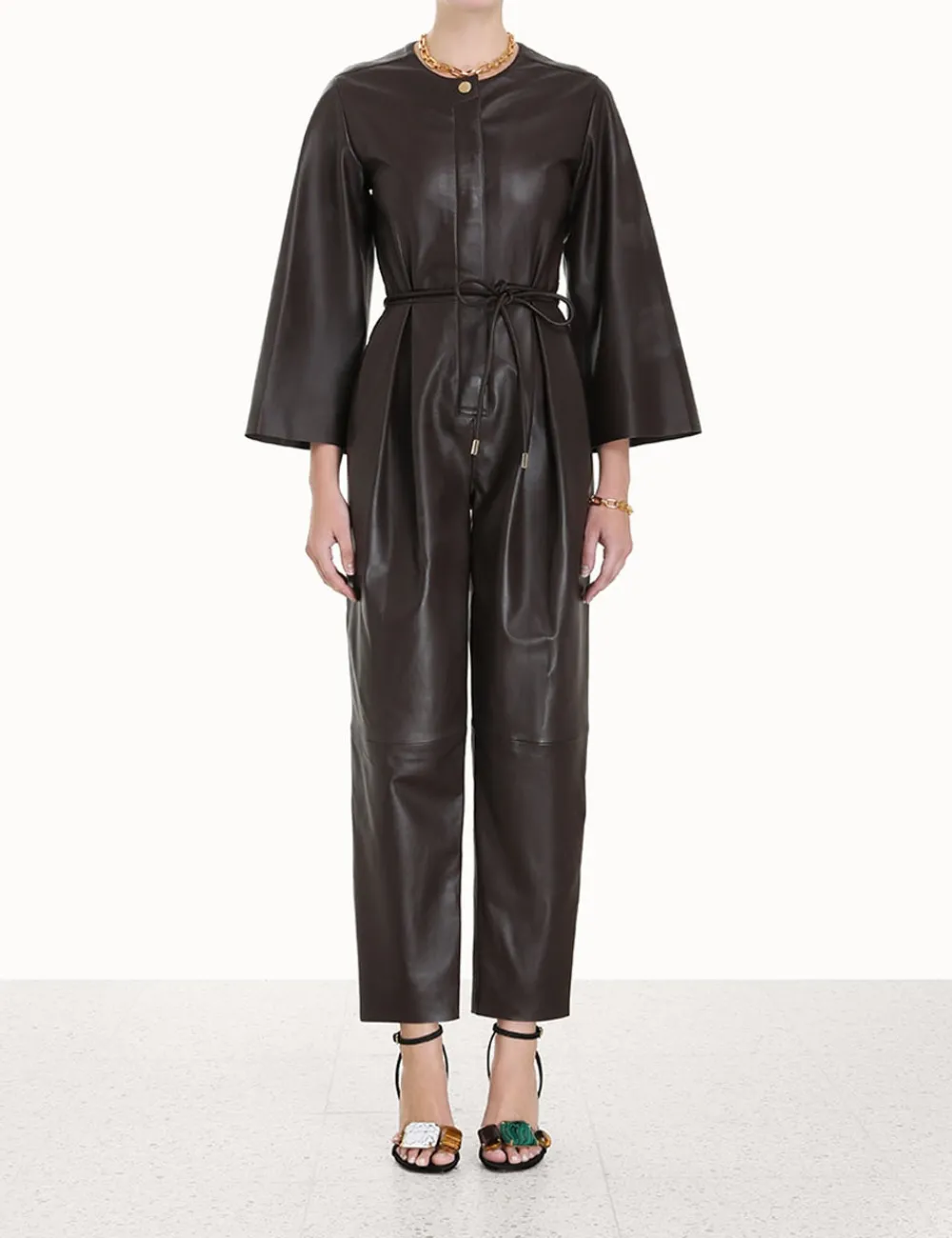 ZIMMERMANN Luminosity<Luminosity Leather Jumpsuit