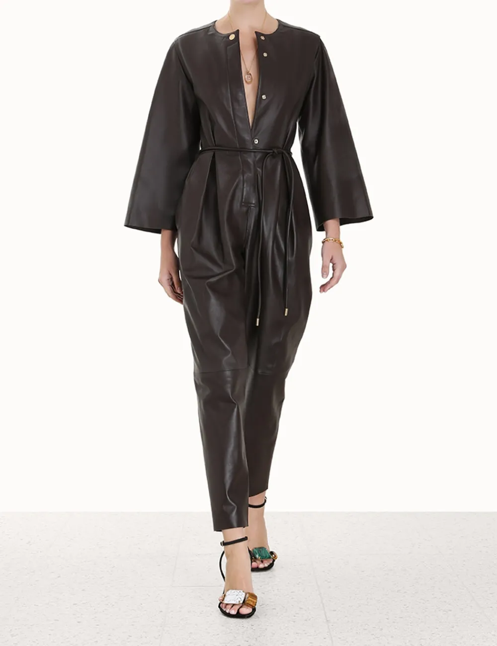 ZIMMERMANN Clothing<Luminosity Leather Jumpsuit