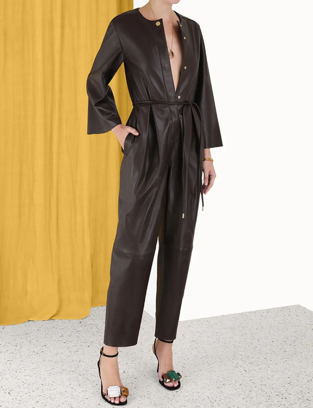 ZIMMERMANN Clothing<Luminosity Leather Jumpsuit