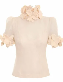 ZIMMERMANN In Denim<Luminosity Liftoff Flower Top