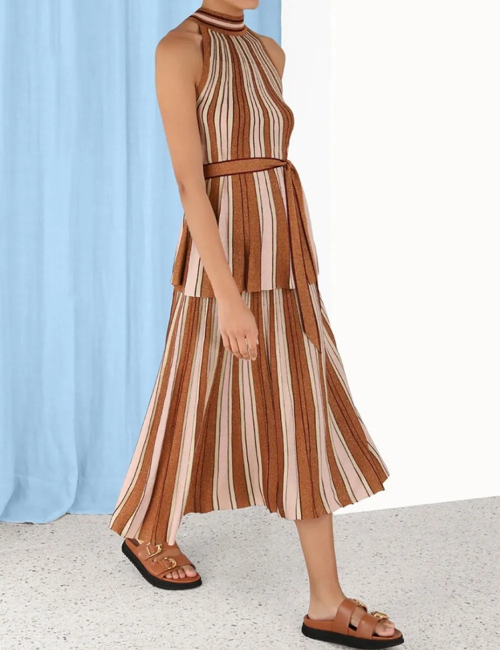 ZIMMERMANN Knitwear<Luminosity Lurex Stripe Skirt