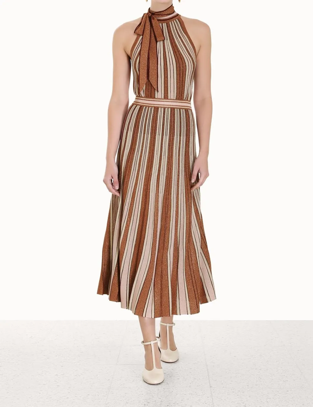 ZIMMERMANN Knitwear<Luminosity Lurex Stripe Skirt