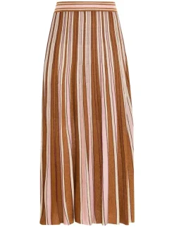 ZIMMERMANN Clothing<Luminosity Lurex Stripe Skirt