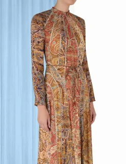 ZIMMERMANN Clothing<Luminosity Panelled Midi Dress