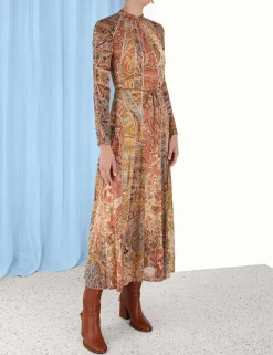 ZIMMERMANN Dresses<Luminosity Panelled Midi Dress