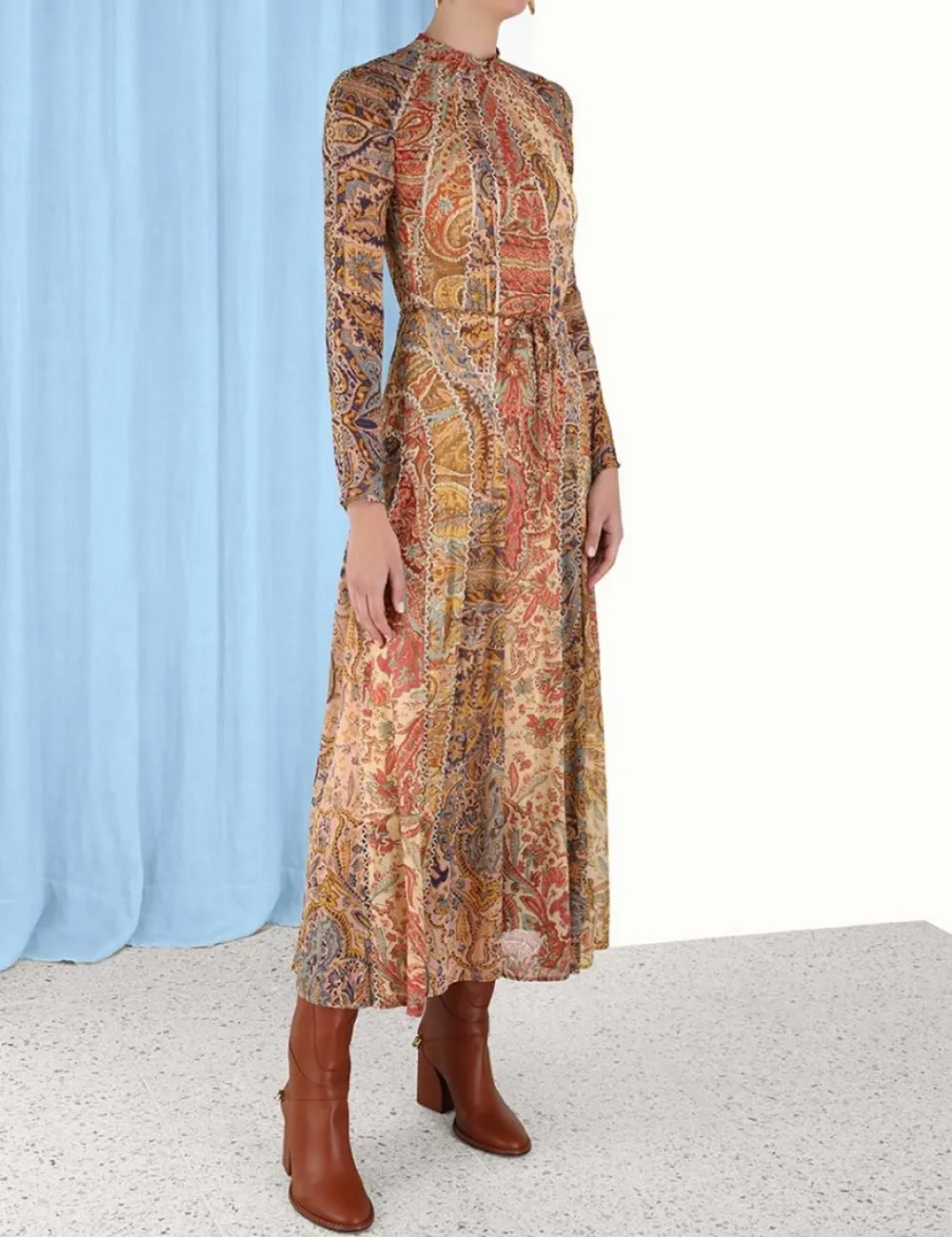 ZIMMERMANN Dresses<Luminosity Panelled Midi Dress