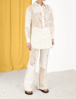 ZIMMERMANN Luminosity<Luminosity Patch Lace Shirt