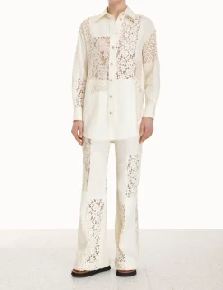 ZIMMERMANN Tops<Luminosity Patch Lace Shirt