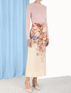 ZIMMERMANN Skirts<Luminosity Pencil Midi Skirt