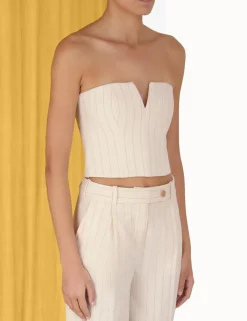 ZIMMERMANN Luminosity<Luminosity Pinstripe Bustier