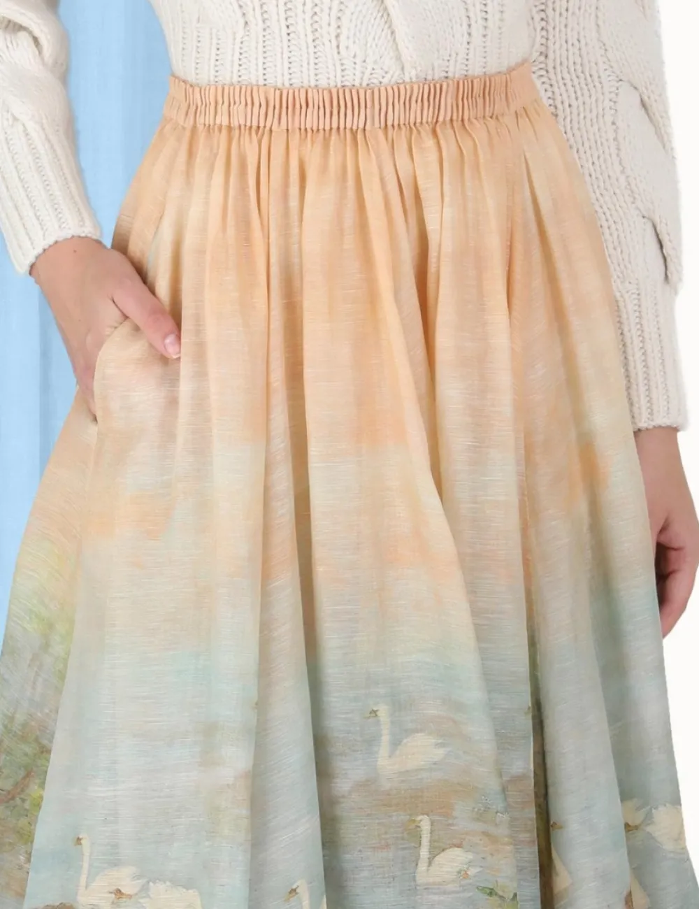 ZIMMERMANN Luminosity<Luminosity Ruched Maxi Skirt