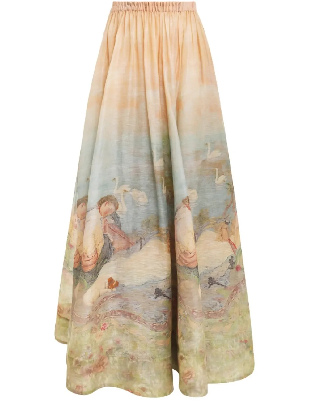ZIMMERMANN Clothing<Luminosity Ruched Maxi Skirt