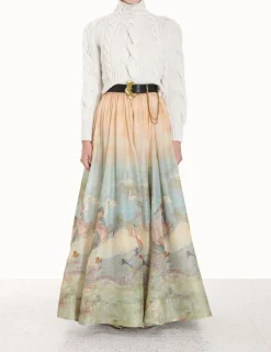 ZIMMERMANN Clothing<Luminosity Ruched Maxi Skirt
