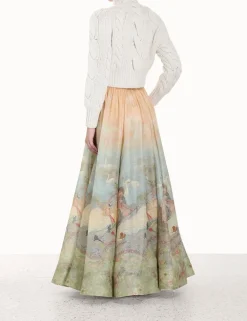 ZIMMERMANN Clothing<Luminosity Ruched Maxi Skirt