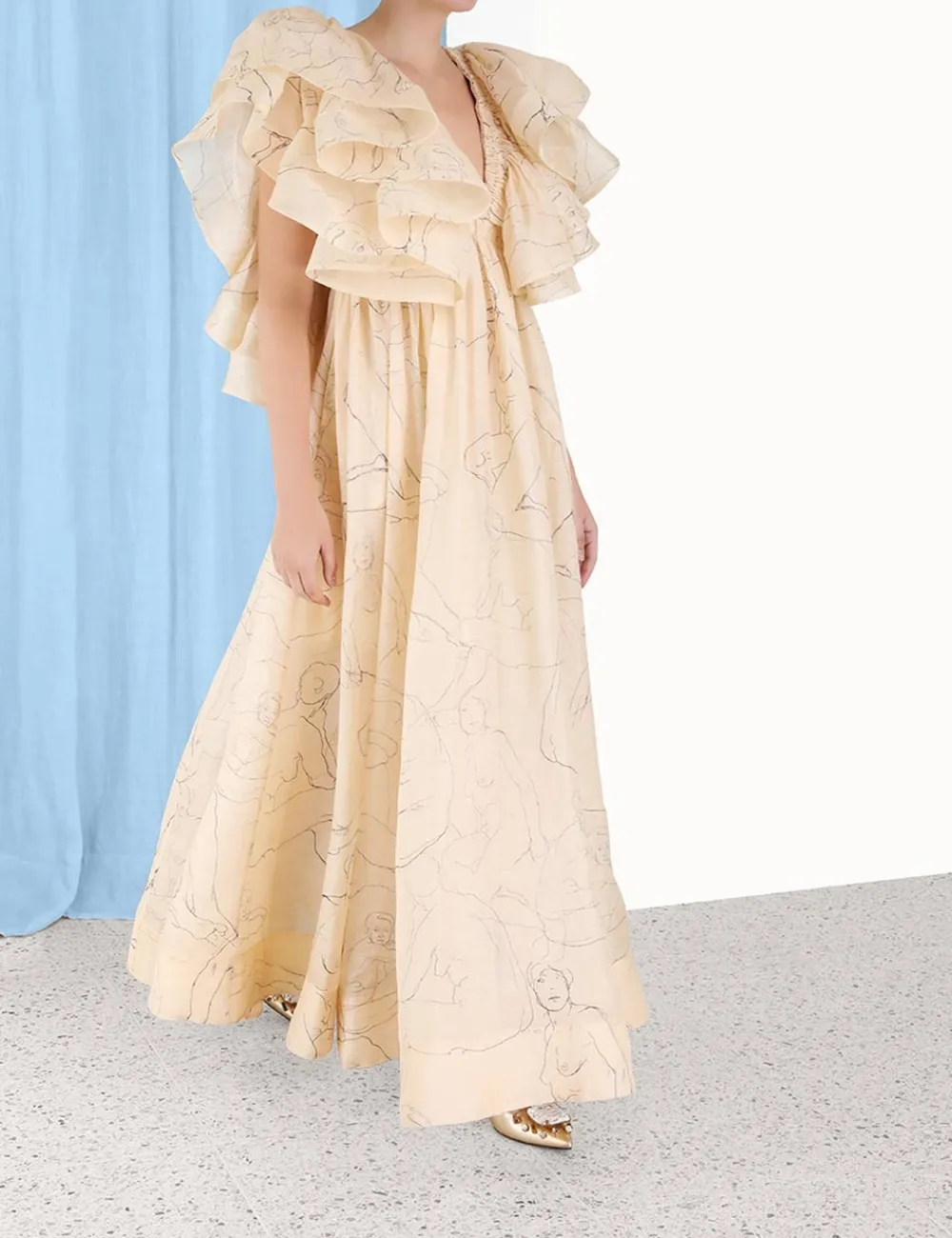ZIMMERMANN Luminosity<Luminosity Ruffle Gown