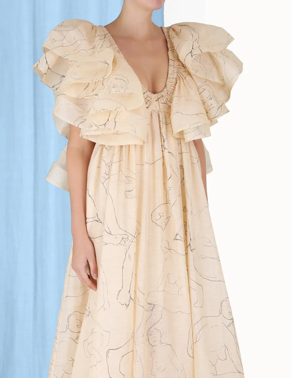 ZIMMERMANN Luminosity<Luminosity Ruffle Gown