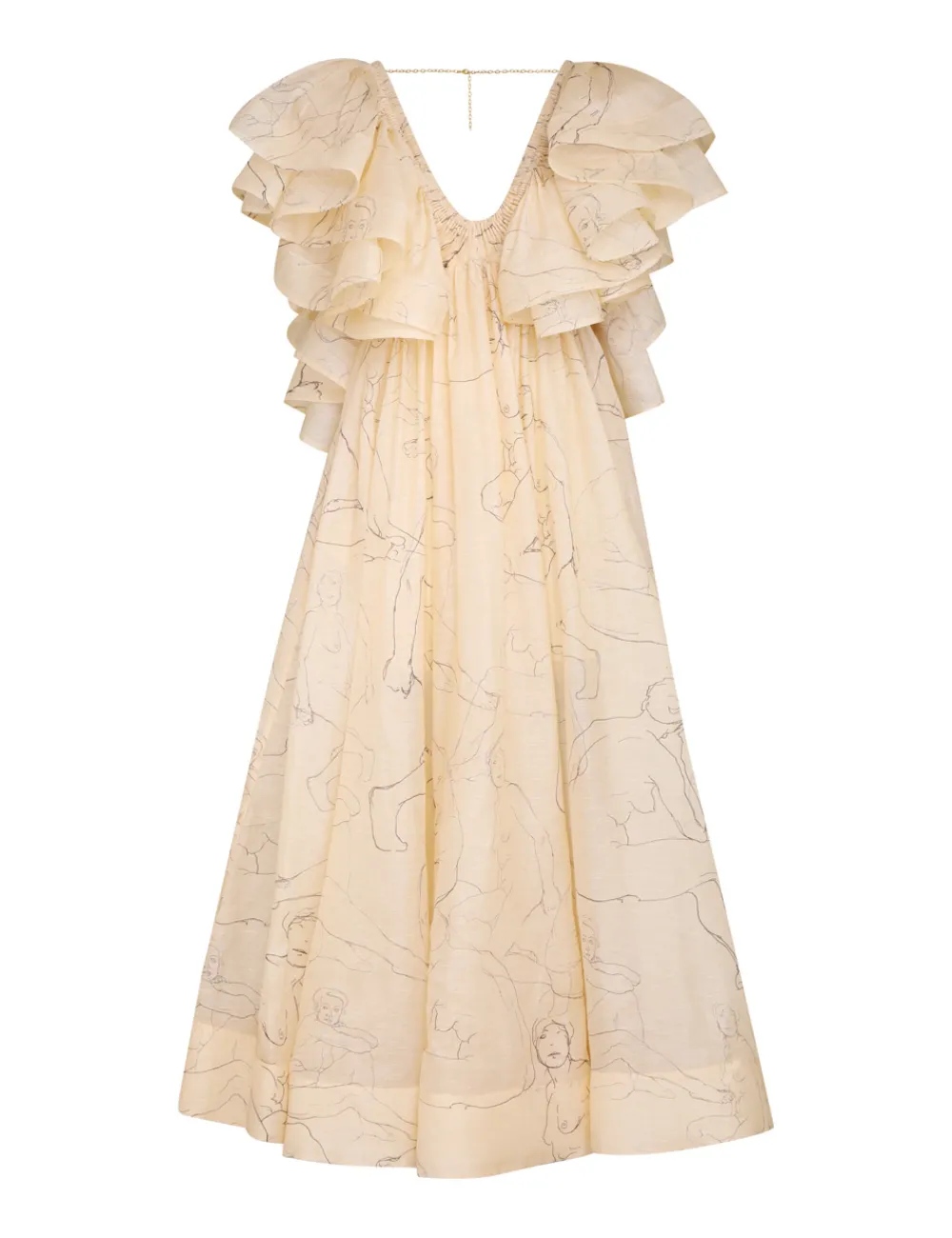 ZIMMERMANN Dresses<Luminosity Ruffle Gown