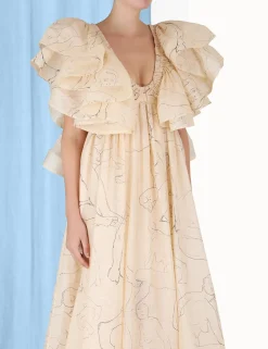 ZIMMERMANN Dresses<Luminosity Ruffle Gown