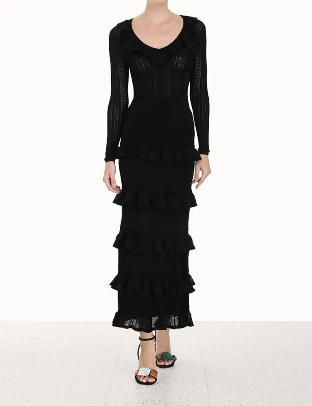 ZIMMERMANN Knitwear<Luminosity Ruffle Midi Skirt