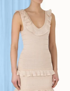ZIMMERMANN Dresses<Luminosity Ruffle Tank Dress