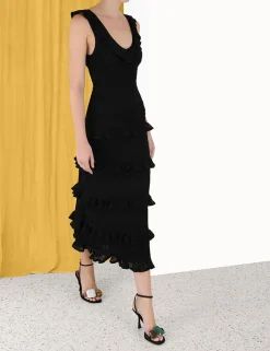 ZIMMERMANN Knitwear<Luminosity Ruffle Tank Dress