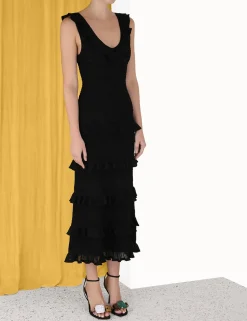 ZIMMERMANN Knitwear<Luminosity Ruffle Tank Dress