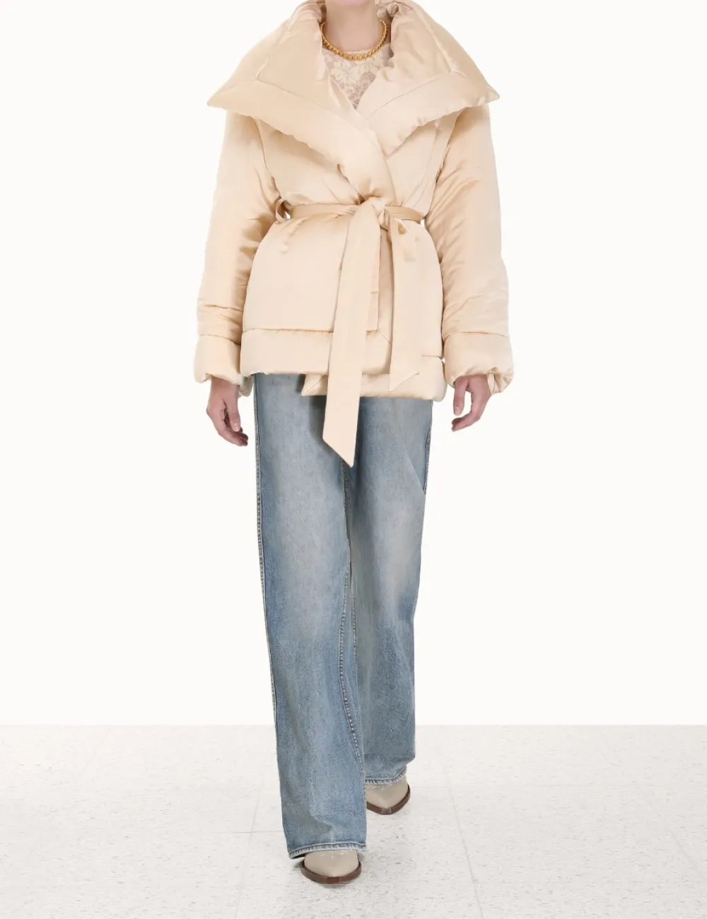 ZIMMERMANN Jackets & Coats<Luminosity Satin Wadded Jacket