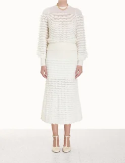 ZIMMERMANN Knitwear<Luminosity Scallop Skirt