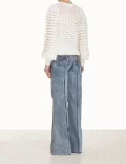 ZIMMERMANN Tops<Luminosity Scallop Sweater