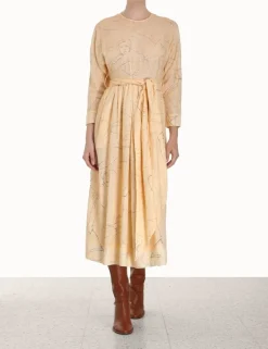 ZIMMERMANN Clothing<Luminosity Tie Midi Dress