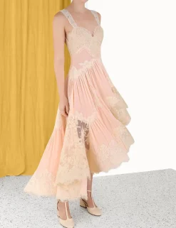 ZIMMERMANN Dresses<Luminosity Velvet Lace Midi