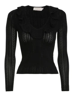 ZIMMERMANN Clothing<Luminosity V-Neck Ruffle Top