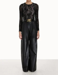 ZIMMERMANN Shorts & Pants<Luminosity Wide Leather Pant