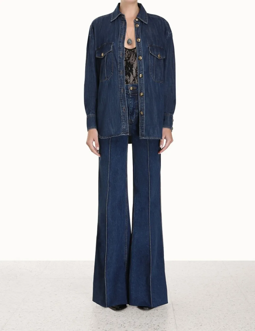 ZIMMERMANN Denim<Luminosity Wide Leg Jean