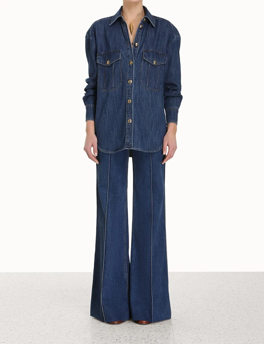 ZIMMERMANN Shorts & Pants<Luminosity Wide Leg Jean
