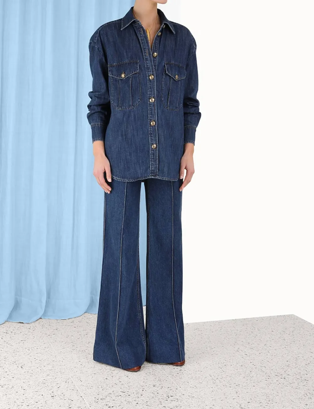 ZIMMERMANN Shorts & Pants<Luminosity Wide Leg Jean