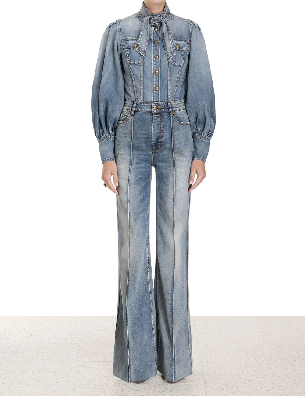 ZIMMERMANN Shorts & Pants<Luminosity Wide Leg Jean