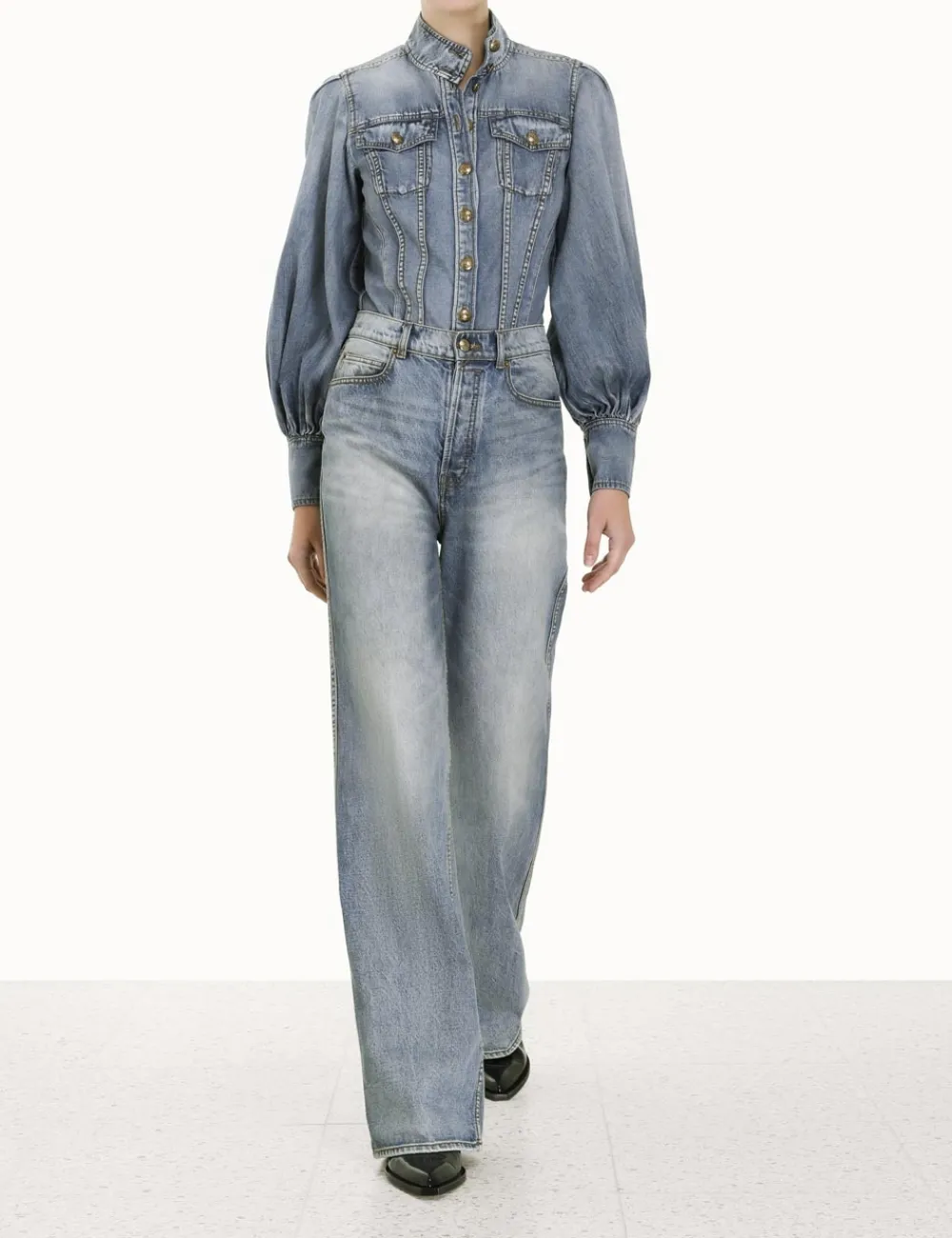 ZIMMERMANN In Denim<Luminosity Wide Straight Jean