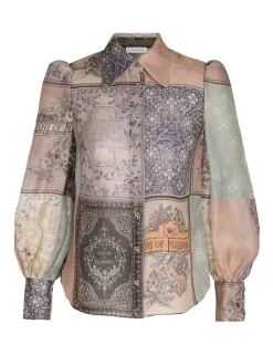 ZIMMERMANN Tops<Lyrical Book Print Blouse