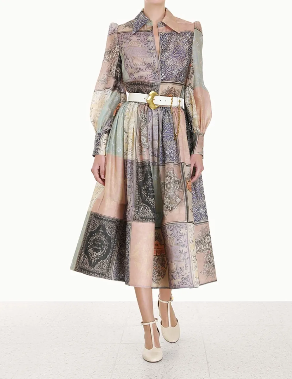 ZIMMERMANN Luminosity<Lyrical Book Print Midi Skirt