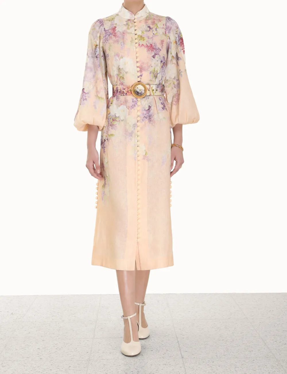 ZIMMERMANN Form & Light<Lyrical Buttoned Midi Dress