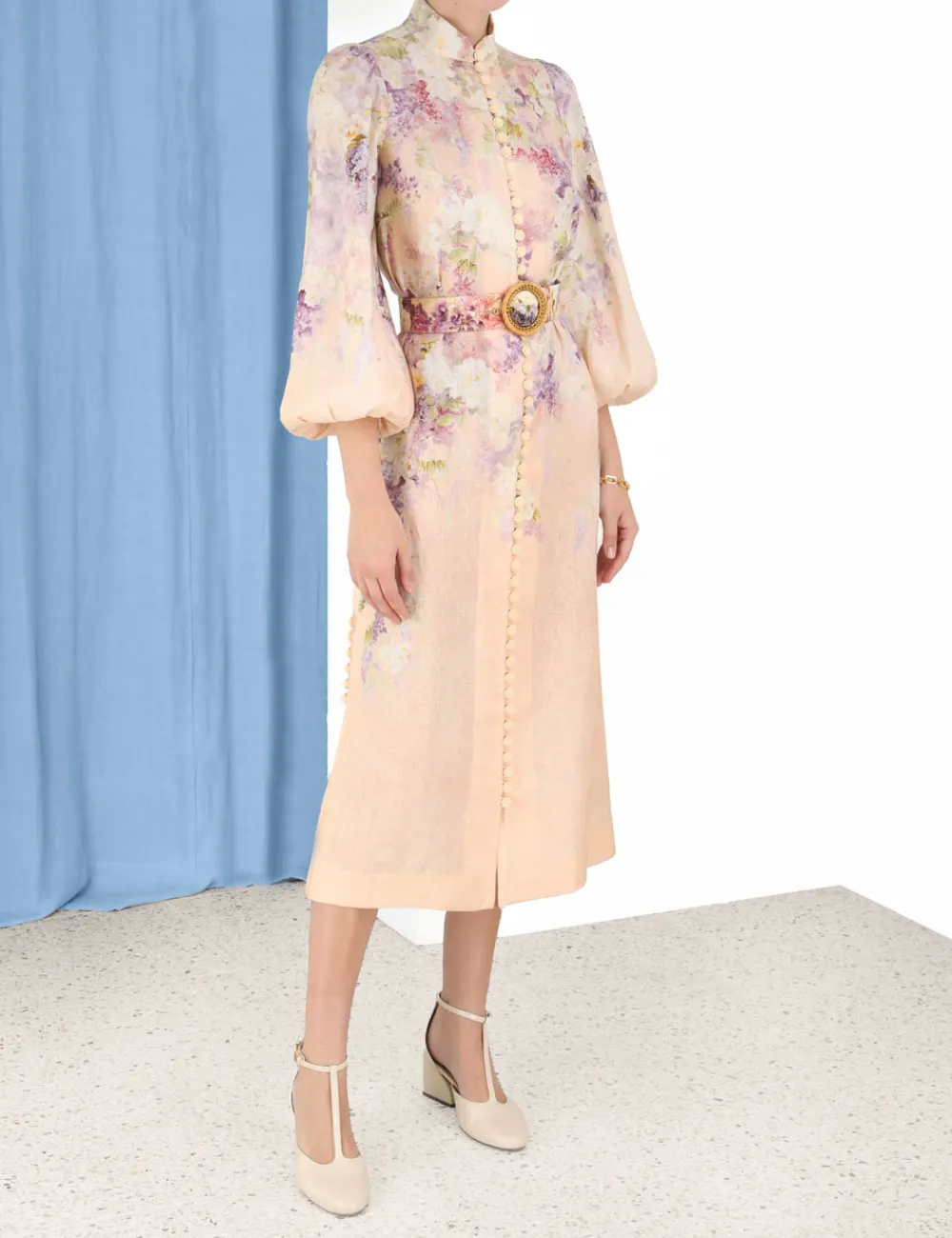 ZIMMERMANN Dresses<Lyrical Buttoned Midi Dress